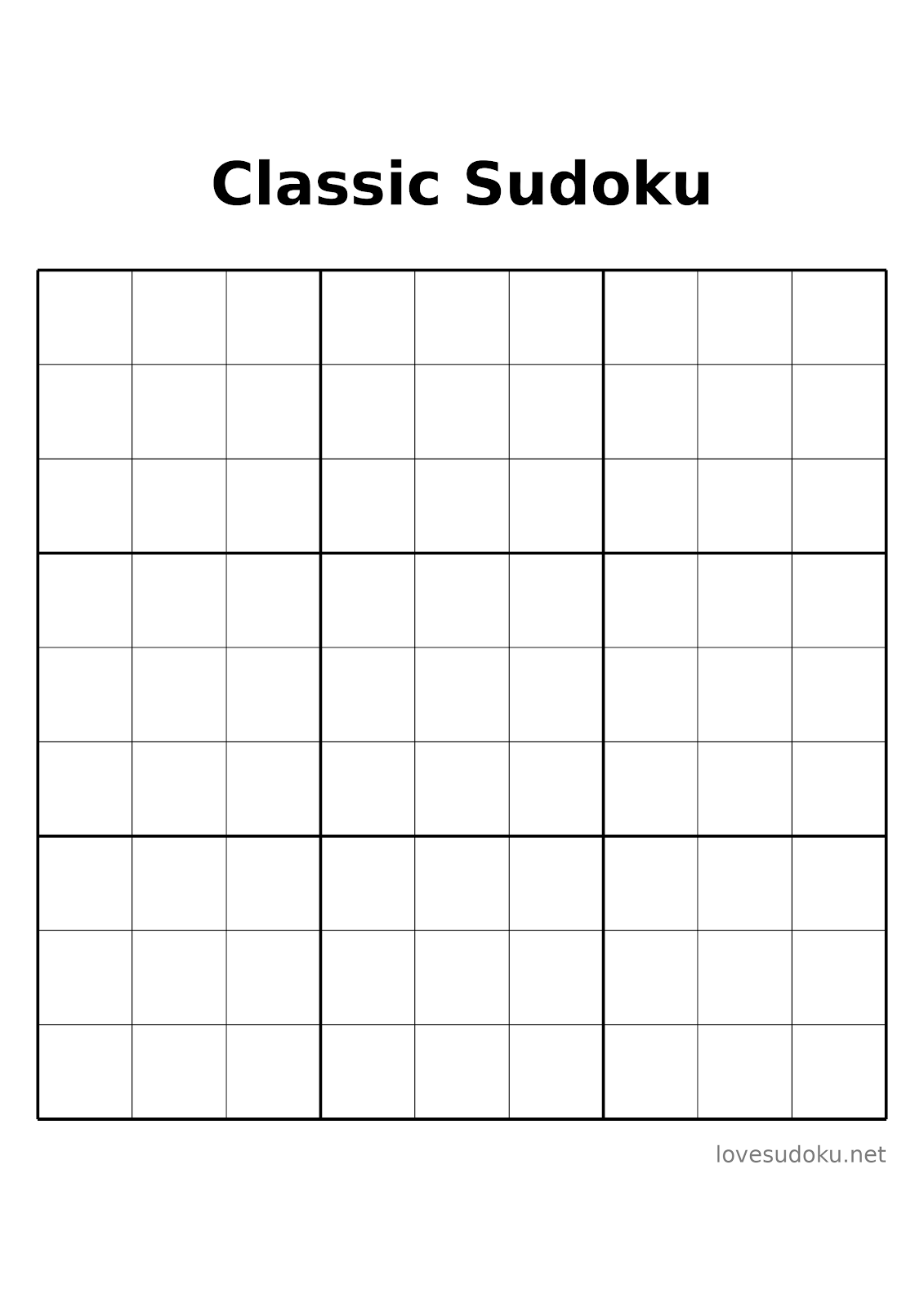 sudoku puzzle printable